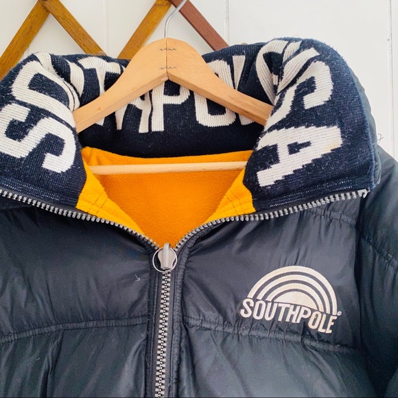 South Pole Vintage Reversible Down Puffer Coat - Picture 3 of 8